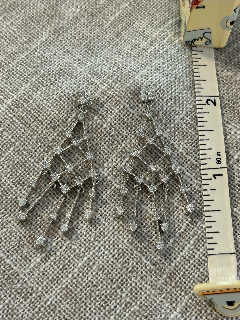 Lia Sophia Silver Crystal Chandelier Drop Earrings